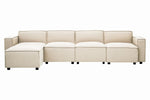 Toulouse Cream Fabric Modular Ottoman