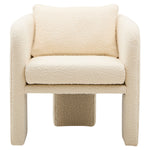 Ozzero Ivory Boucle Curved Armchair