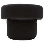 Oliveto Black Boucle Curved Swivel Armchair