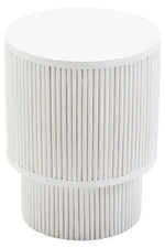 Walsa Whitewash Mango Wood Ridge Detail Side Table