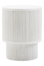 Walsa Whitewash Mango Wood Ridge Detail Side Table