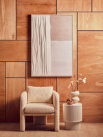 Walsa Whitewash Mango Wood Ridge Detail Side Table