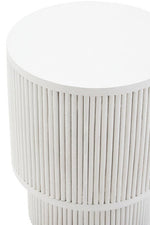 Walsa Whitewash Mango Wood Ridge Detail Side Table