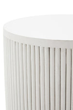 Walsa Whitewash Mango Wood Ridge Detail Side Table