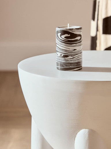 Walsa Whitewash Mango Wood Ball Detail Side Table