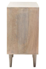 Satna Two Door Greywash Carved Mango Wood Sideboard