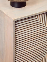 Satna Two Door Greywash Carved Mango Wood Sideboard