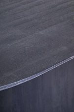 Perdoba Mango Wood Oval Dining Table in Black Finish