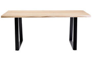 Persolo Mango Wood Live Edge Black Metal legs Dining Table