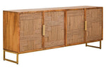 Teora Mango Wood Paper Rope Detail Four Door Sideboard