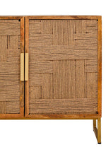 Teora Mango Wood Paper Rope Detail Four Door Sideboard