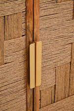 Teora Mango Wood Paper Rope Detail Four Door Sideboard