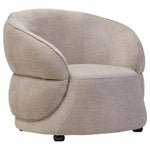 Daphne Taupe Chenille Curved Chair