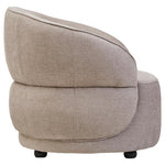 Daphne Taupe Chenille Curved Chair