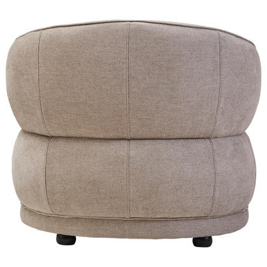 Daphne Taupe Chenille Curved Chair