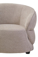 Daphne Taupe Chenille Curved Chair