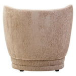 Delray Deep Stone Chenille Curved Chair