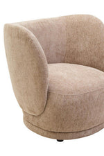Delray Deep Stone Chenille Curved Chair