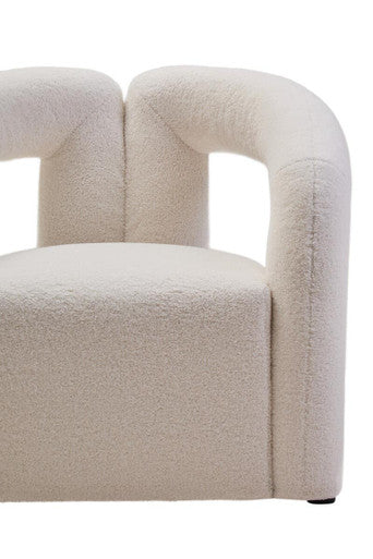Davina Ivory Boucle Statement Chair
