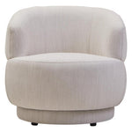 Dale Ivory Linen Curved Chair