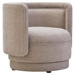 Drake Taupe Chenille Curved Chair