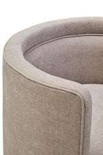 Drake Taupe Chenille Curved Chair