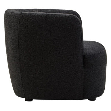 Bruge Textured Black Curved Chair