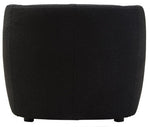 Bruge Textured Black Curved Chair