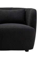 Bruge Textured Black Curved Chair
