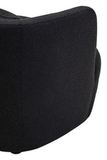 Bruge Textured Black Curved Chair
