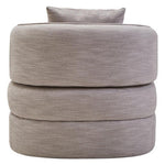 Bilani Grey Linen Effect Curved Chair