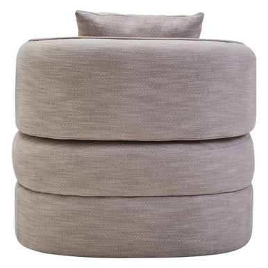 Bilani Grey Linen Effect Curved Chair