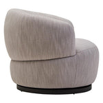 Bordo Textured Grey Curved Swivel Chair