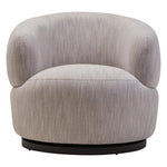 Bordo Textured Grey Curved Swivel Chair
