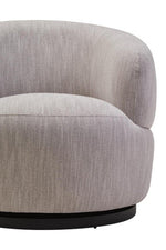 Bordo Textured Grey Curved Swivel Chair
