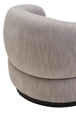 Bordo Textured Grey Curved Swivel Chair