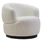 Bordo Textured Cream Curved Swivel Chair