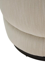 Bordo Textured Cream Curved Swivel Chair