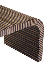 Bambusa Bamboo Inlay Curved Coffee Table