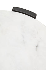 Palermo White Marble Top Round Side Table