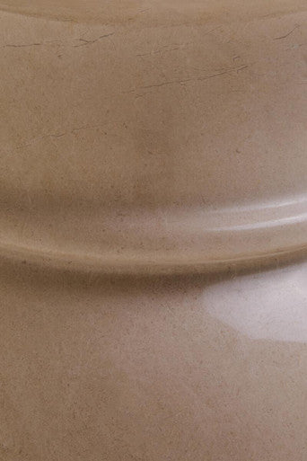 Zoro Cream Marble Stool and Side Table