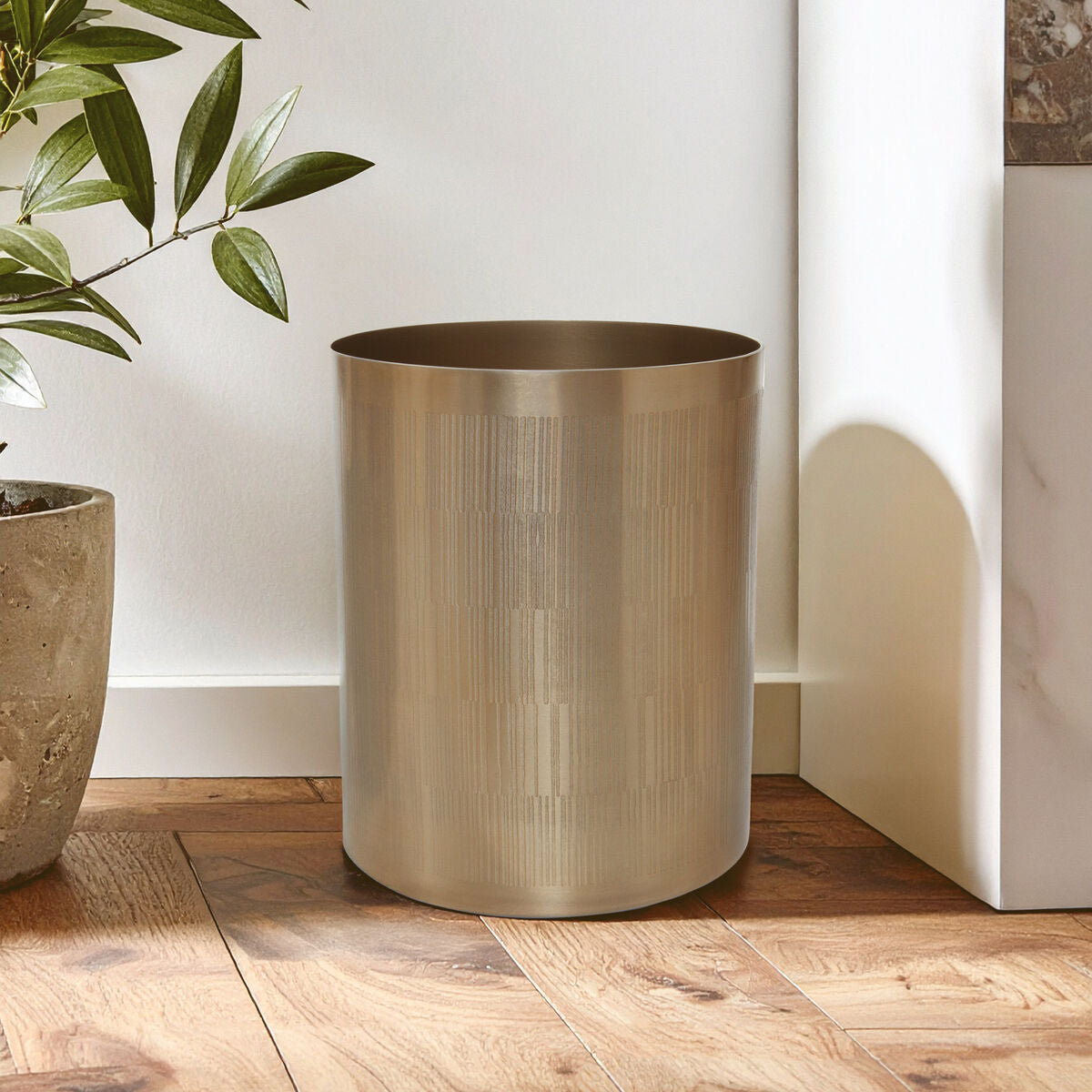 Allegra Champagne Finish Waste Bin