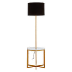 Sika White Marble and Gold Floor Lamp