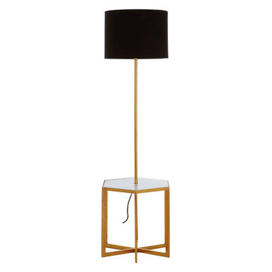 Sika White Marble and Gold Floor Lamp