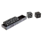 Churchill Games Grey Bone Dice Set with Black Dice