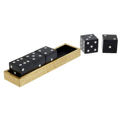 Churchill Games Gold Dice Set with 5 Black Dice
