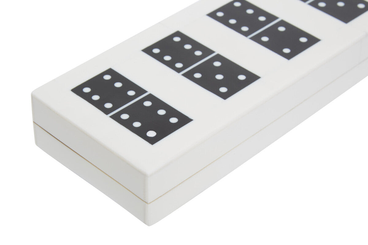 Churchill Games White and Black Finish Domino Box