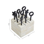 Churchill Games Cream and Black Bone Noughts & Crosses