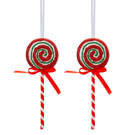 Christmas Decorations Candy Cane Lollipops 2 Pack