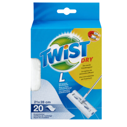 Twist Floor Cleaning Quick Mop Dry or Wet System Starter Kits - Large, X Large, Refill Pads-7613294761606-Bargainia.com
